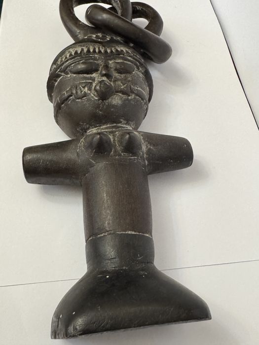 Statueta africana, zeita fertilitatii Ashanti. Papusa,talisman,amuleta