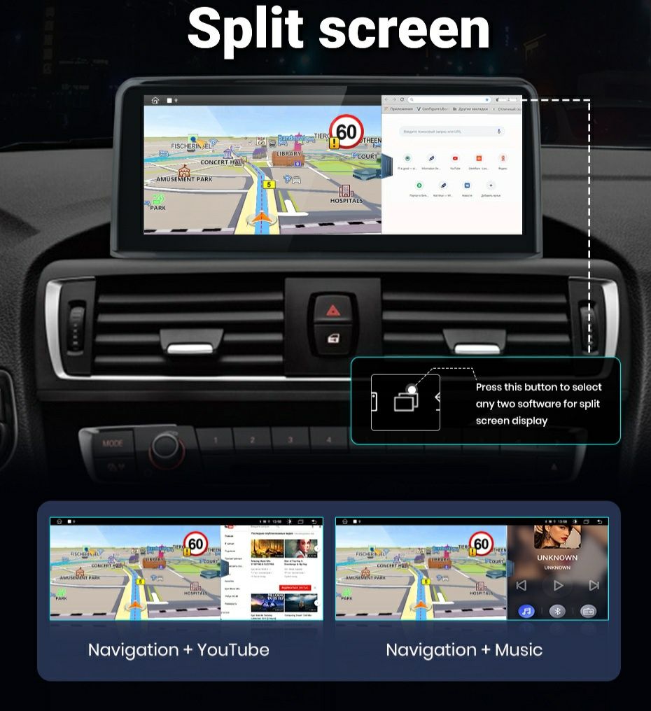 Navigatie Android dedicata BMW Serie 1,2,3,4 F20,F21, F30,F31, F32,F33