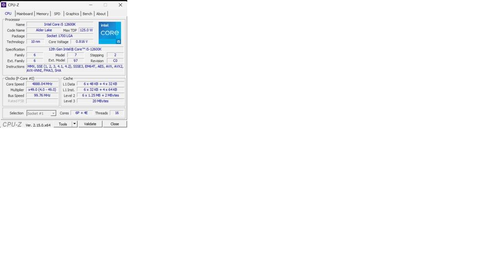 Procesor GAMING Intel i5 12600K Alder Lake, 3.7GHz, 20MB, Socket 1700