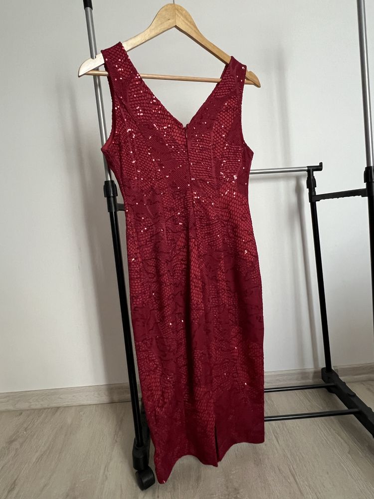 Rochie ocazie midi cu paiete 38