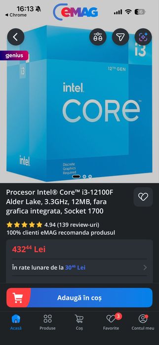 Processor i3 12100f