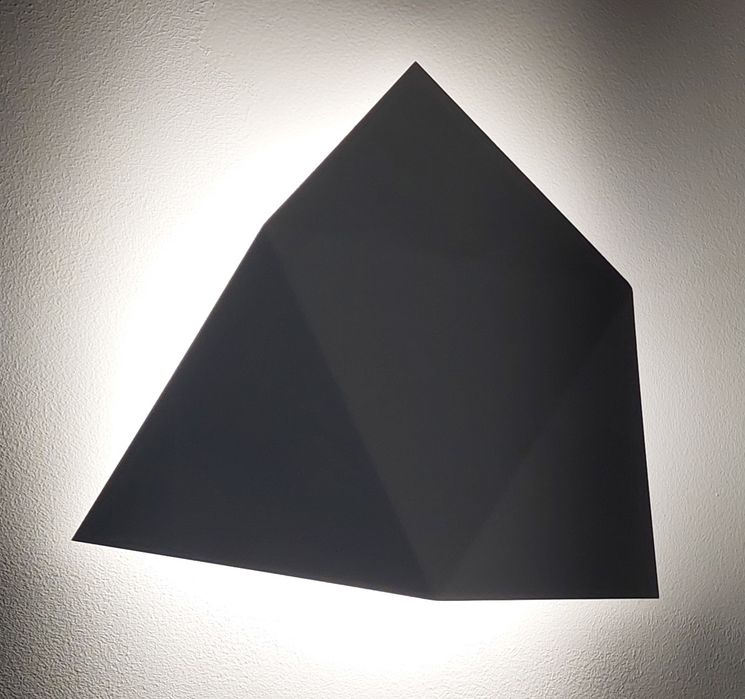 Lampa de perete/aplica alb otel 2 becuri triunghi modern,  interior