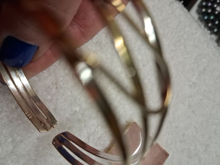 Старинни покребрени гривна и медальон розов кварц