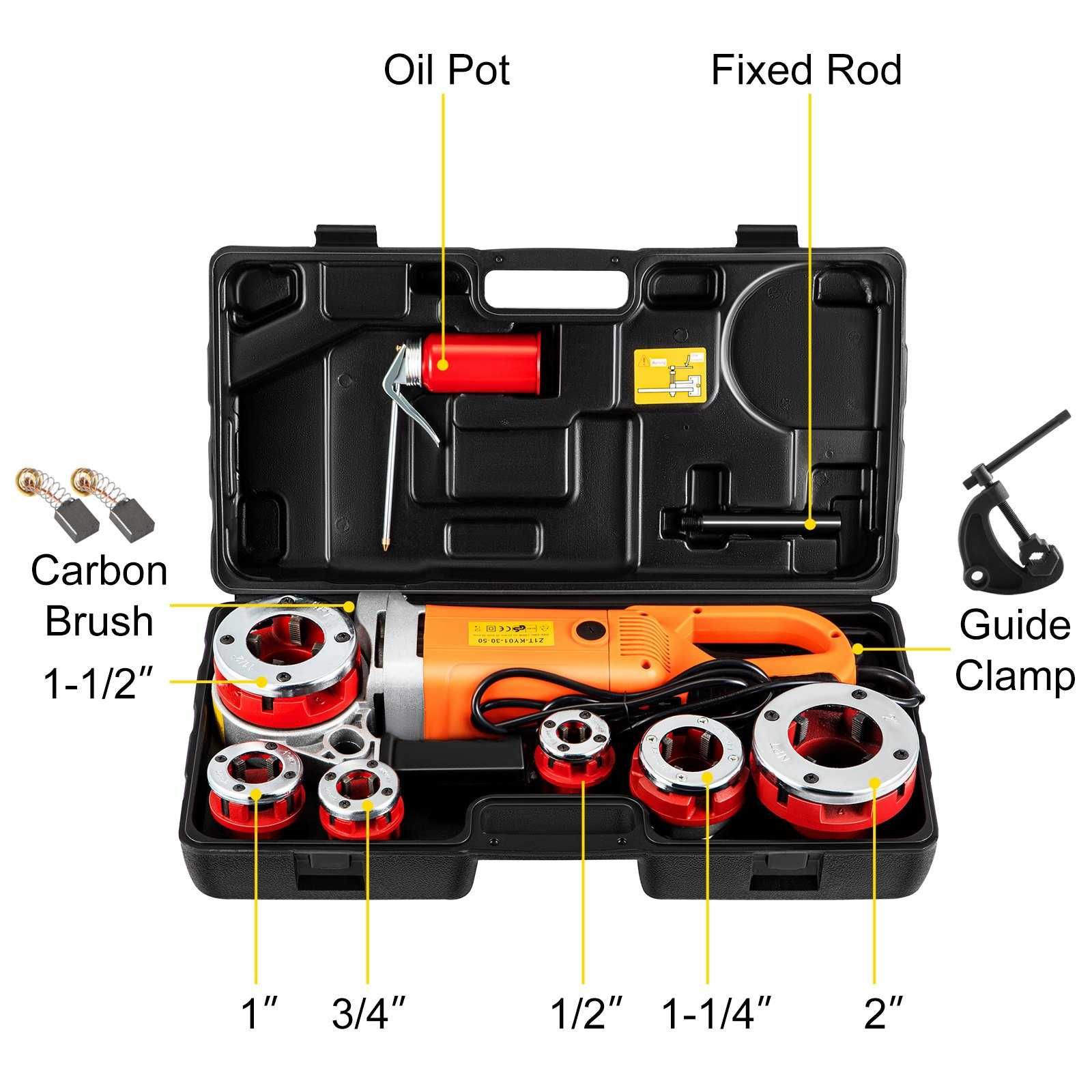 Clupa de filetat electrica 6 cutite de la 1/2T pana la 2T putere 2300w