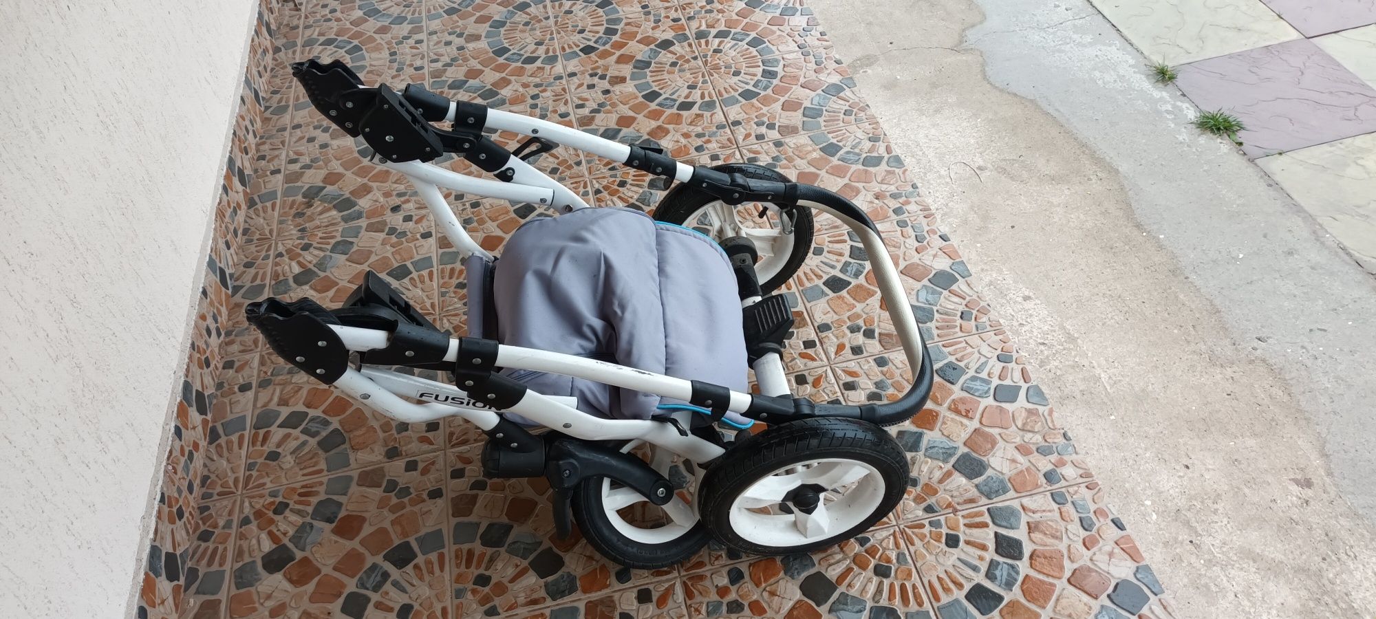 Carucior bebe 3 în 1 kerttu fusion turcoaz