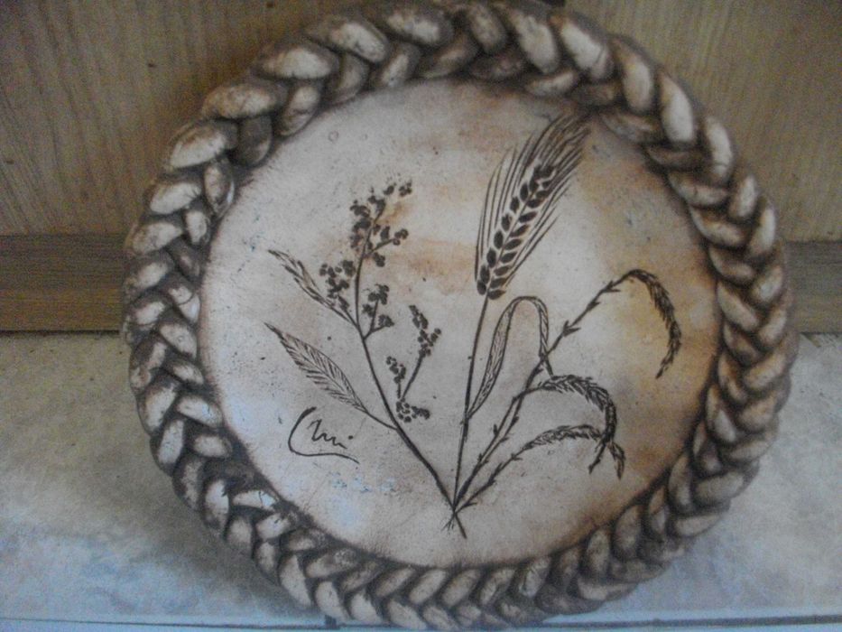 Стари Декоративни Фигурални Чинии-Ръчни-За Окачване-Големи-ф280/ф220мм