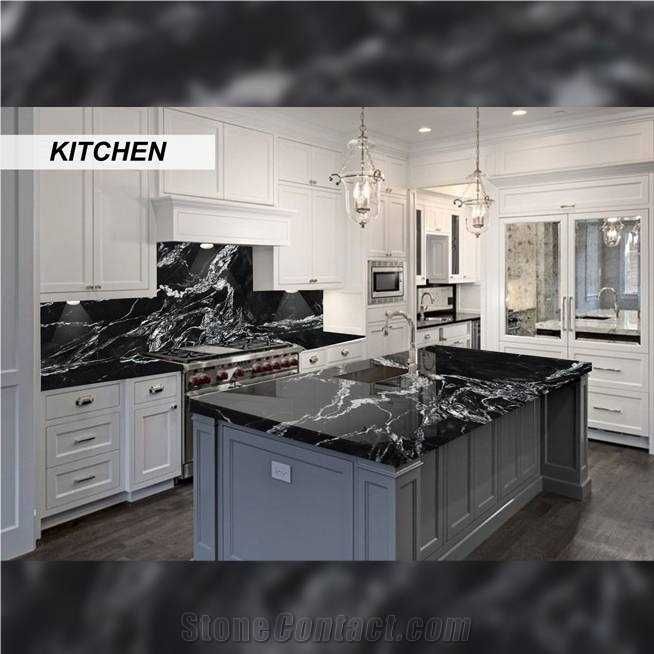 Столешница учун гранит Форест блек / Доставка бор