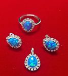 ARG3, set argint 925,nou/marcat, opal, 3 piese, superb