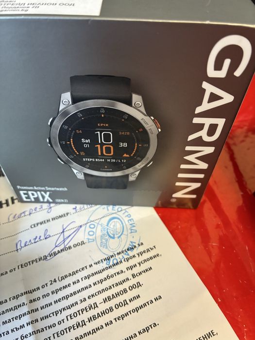 КАТО НОВ 47mm Garmin EPIX GEN 2 Гаранция Technopolis до 2026 г. Black