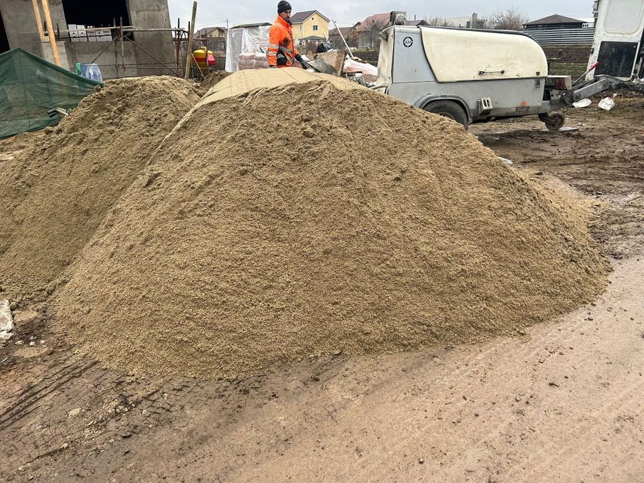 Nisip amestec beton balastru piatră de drum piatră spartă