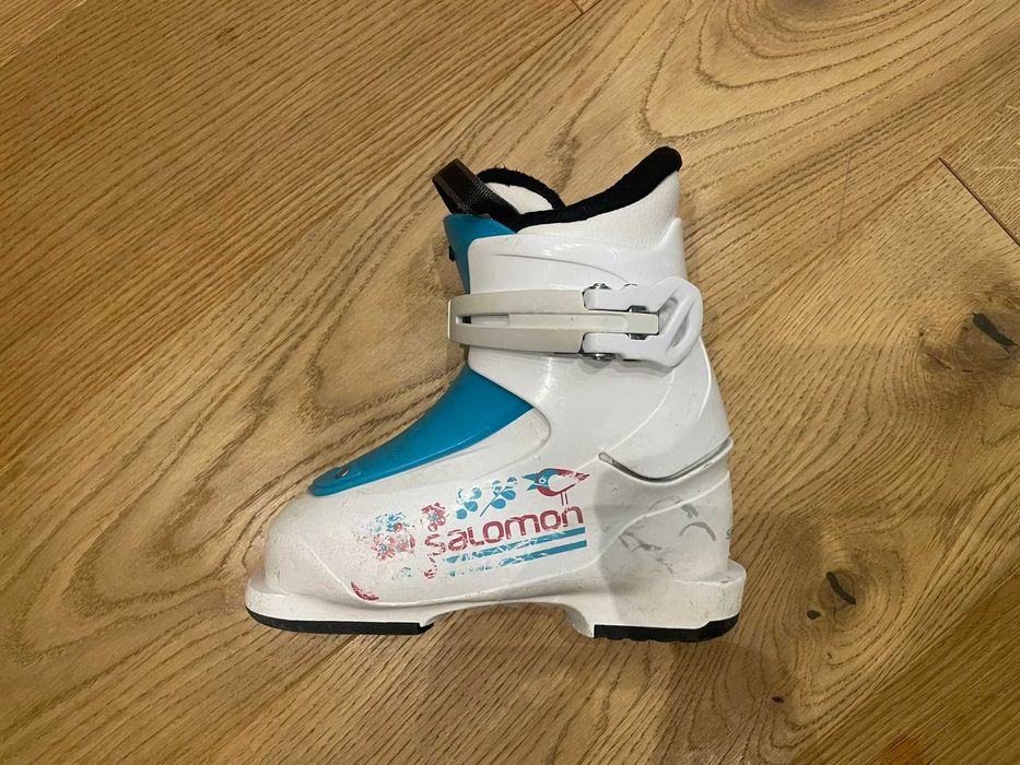 Детски Ски Обувки Salomon - T1 Girly White/Scuba Blue/Размер 18