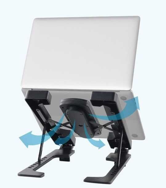 Сгъваема стойка за лаптоп с повдигане и вентилатори