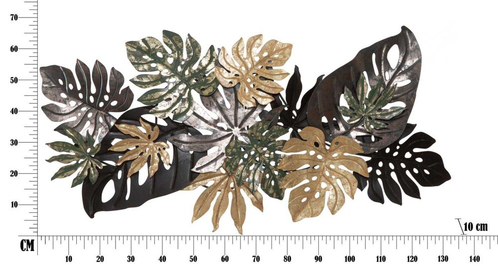 Panou decorativ metalic marca Mauro Ferretti, model Antique Leaf