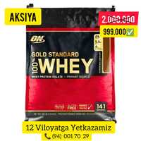 Whey Gold Standard 4.5 kg protein USA Nasiya bor