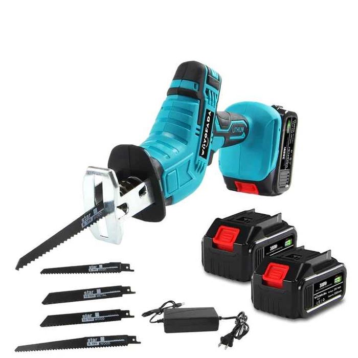 Fierastrau sabie  3000 RPM 2 Acumulatori 8 Panze lumina led ABS/Metal