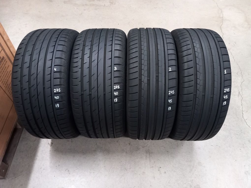 245/45R19-2бр.DUNLOP и 275/40R19-2бр.Continental RUN FLAT (RSC)