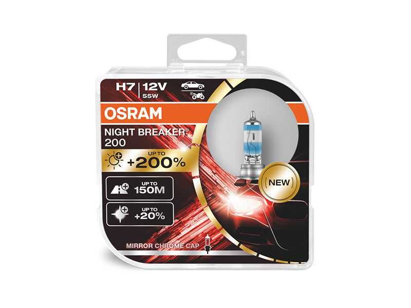 К-кт халогени крушки за фар Osram H7 Night Breaker +200%55W 12V PX26D