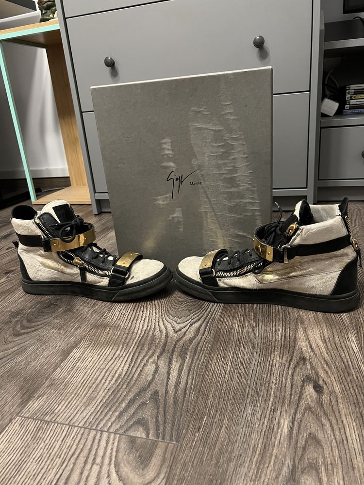 Giuseppe Zanotti White/OTH Leather Sneakers marime 44
