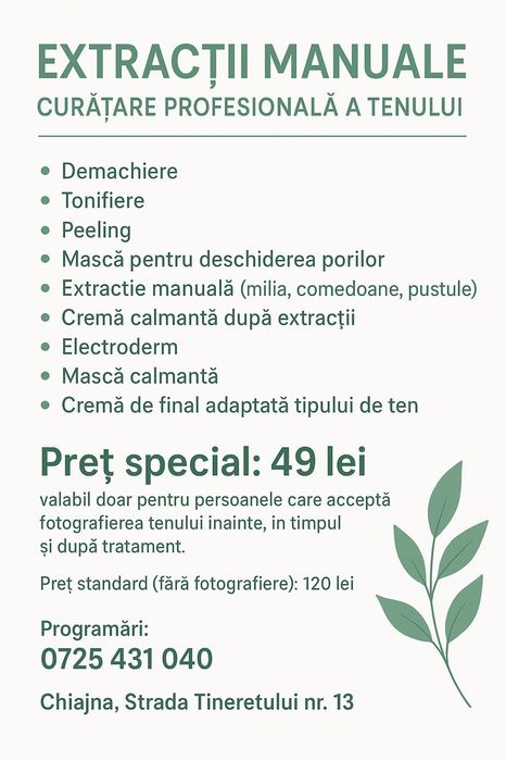 Tratament facial de curățare