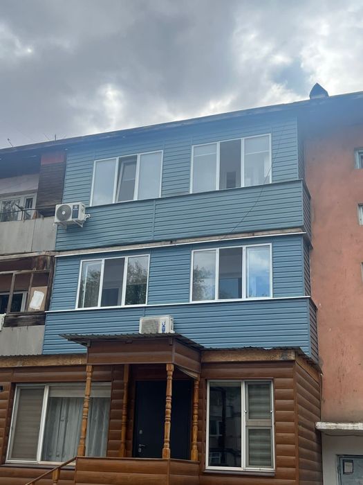 Ремонт баллона и  Утепление балкона В строенные шкаф