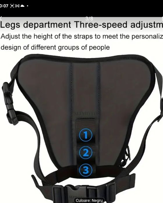 Geanta moto picior. impermeabil extensibi.