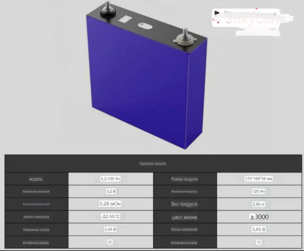 Аккумуляторы CATL 120 Ач 3.2 v Lifepo4 ( 16 штук)  - 48 вольт (новые )