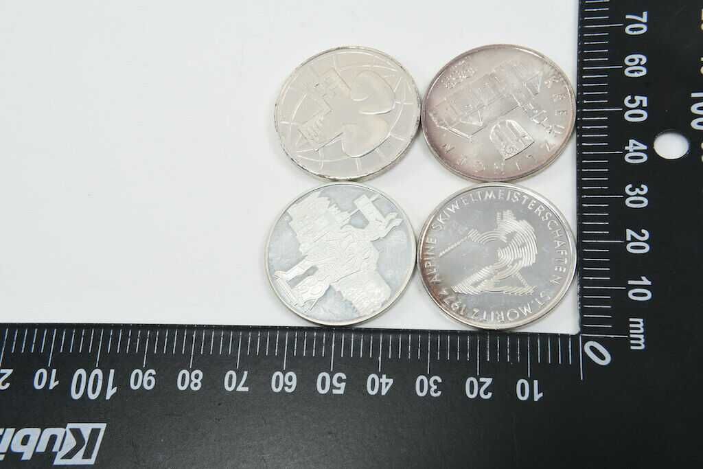 4 medalii vechi din argint