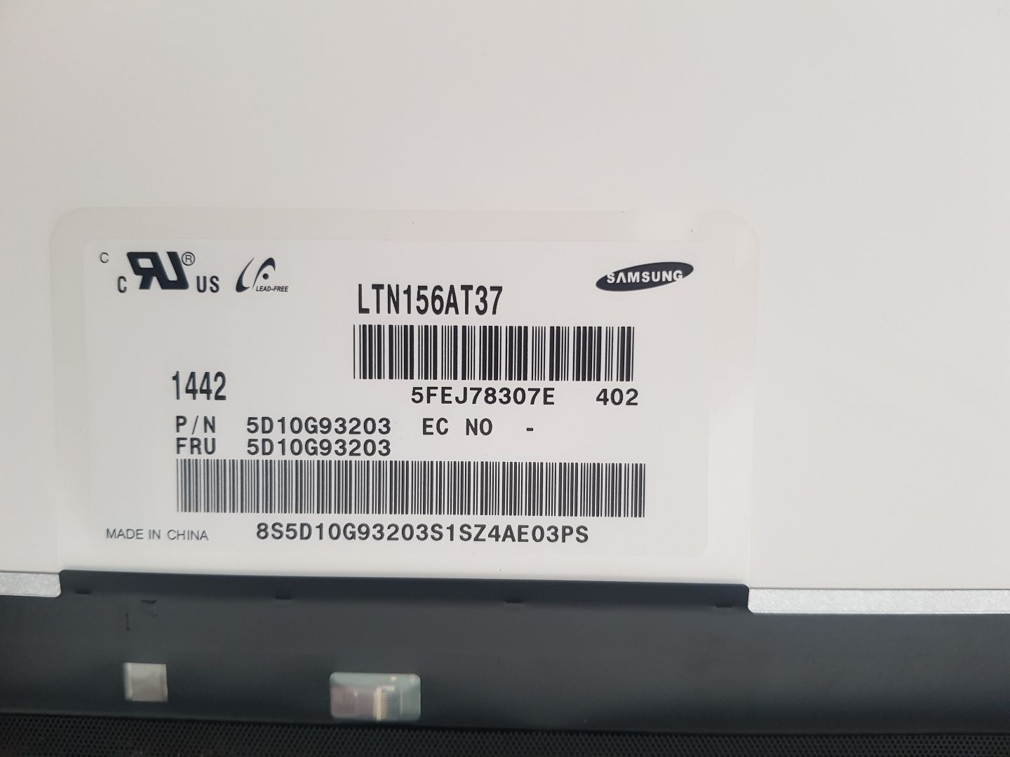 Display Laptop Samsung LTN156AT37 15.6 Led HD  1366 x 768 40 pini