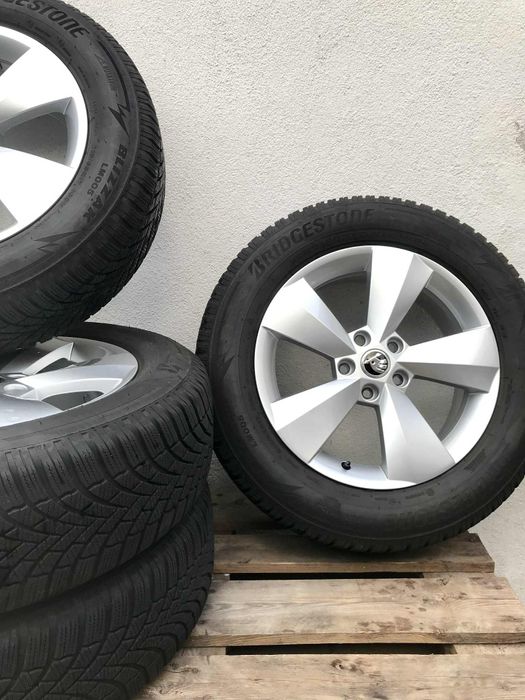Set 4 roți cu jante Skoda Kodiaq si anvelope de iarnă