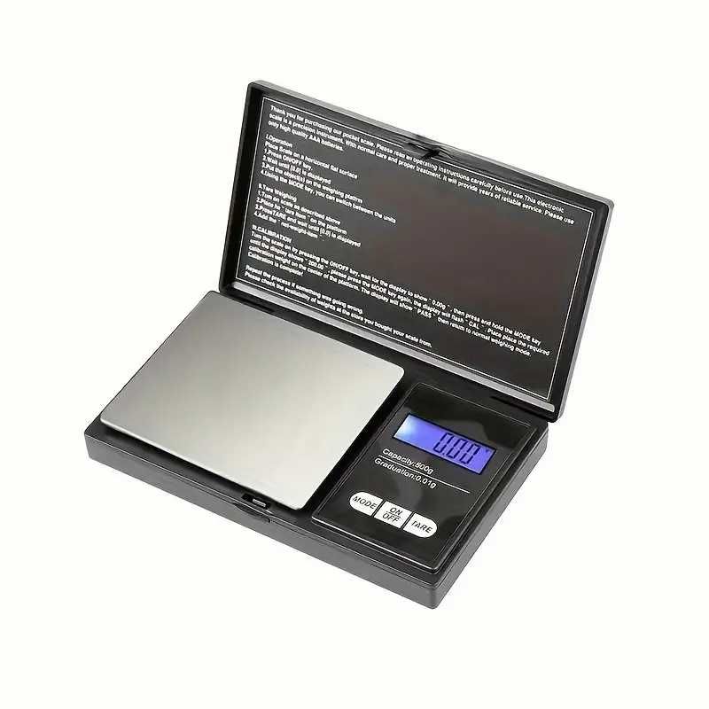 Cantar bijuterii capac negru 2 zecimale 0.01g - 500g LCD Iluminat