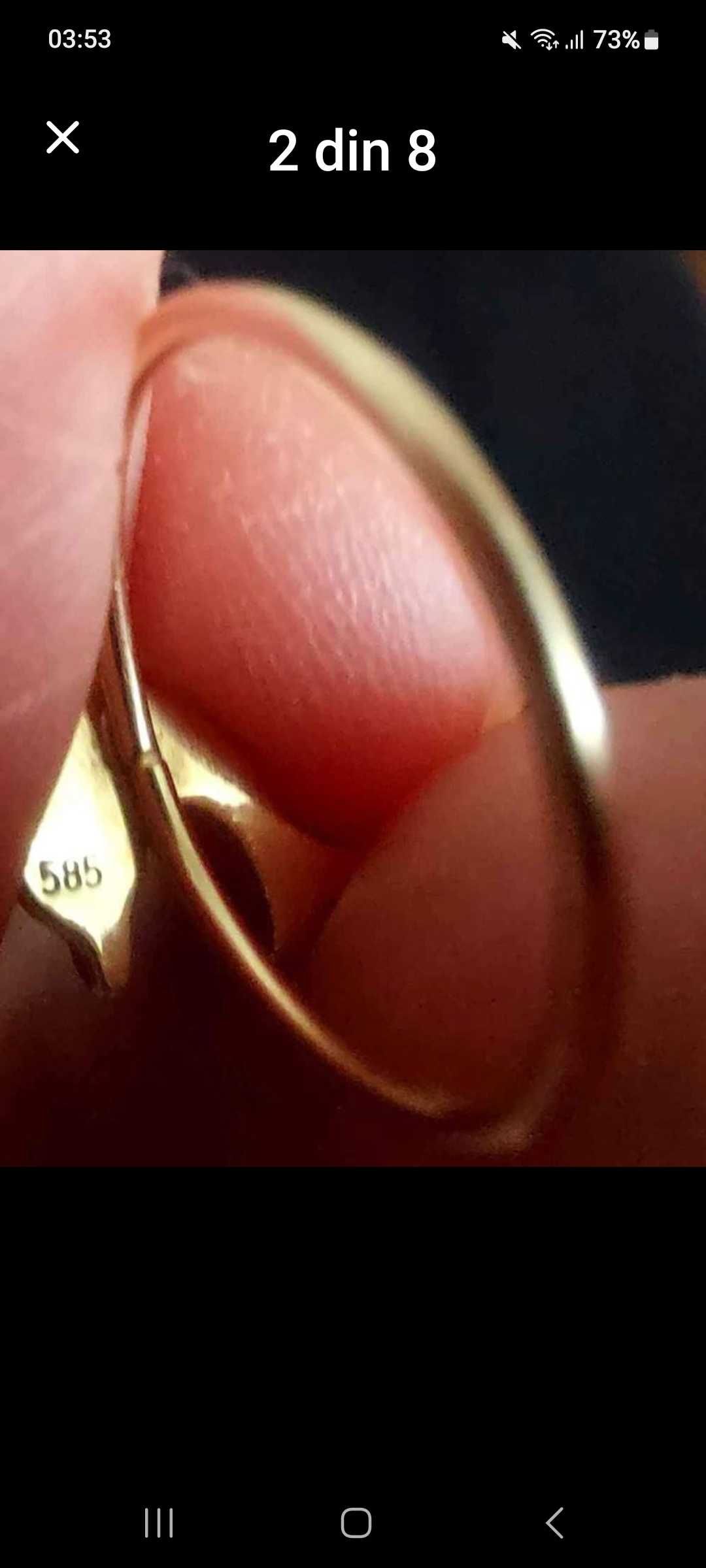 Inel aur 14k copii  
1 cm jumatelargime 0.82g  Ca nou.