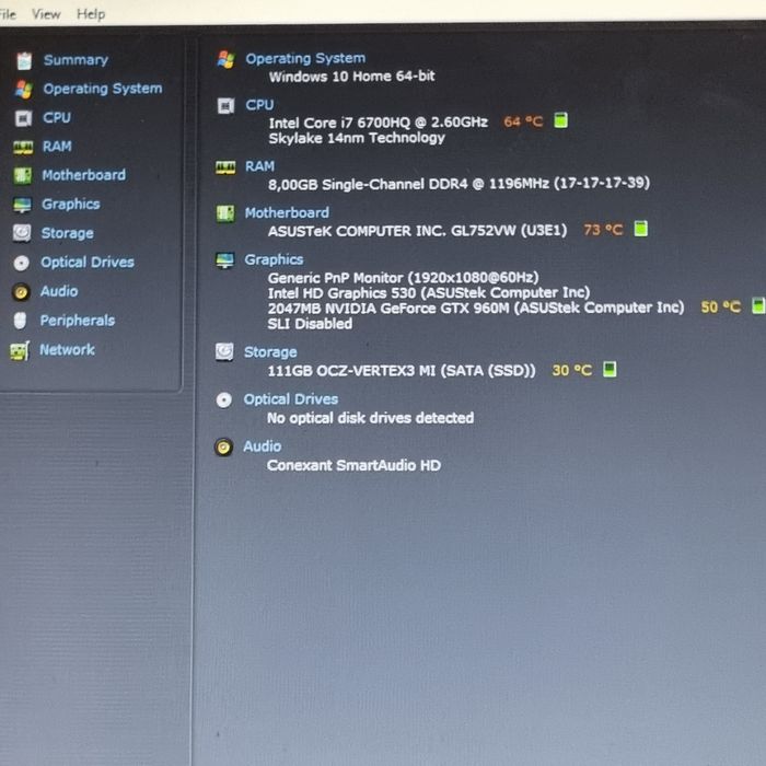 Placa de baza Asus Rog GL752V