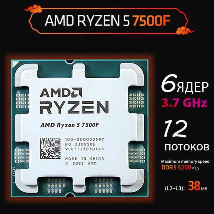 Процессоры AMD Ryzen 5 7500F
