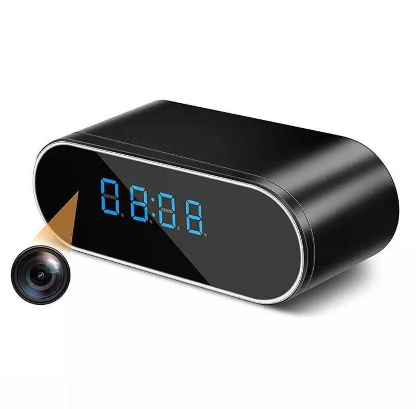 Скрита камера LED Часовник FHD, шпионска камера WI-FI нощно виждане