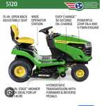 John Deere S120 NOU import USA Tractoras Gazon