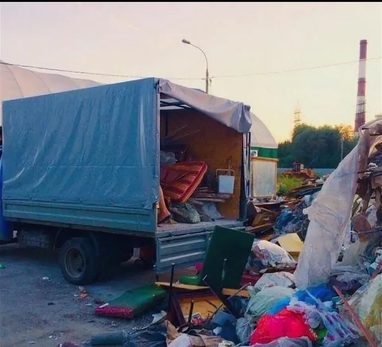 Вывоз мусора  строительного старое мебели низкие цены