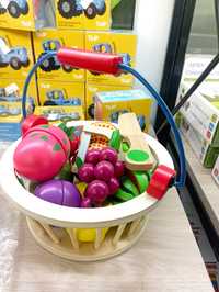 Развивающие игрушки корзина с фруктами нарезка с магнитом Алматы