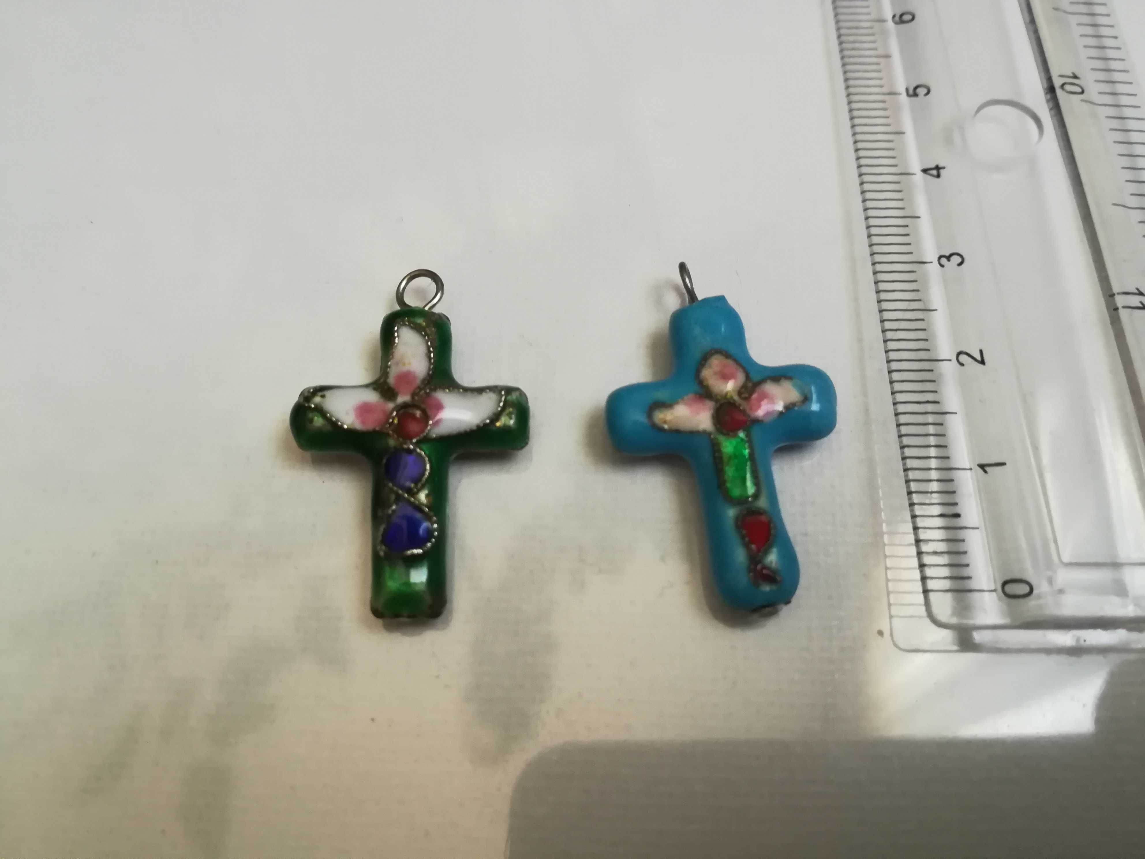 Pandantive cruce cloisonne vintage colecție decor accesorii copii