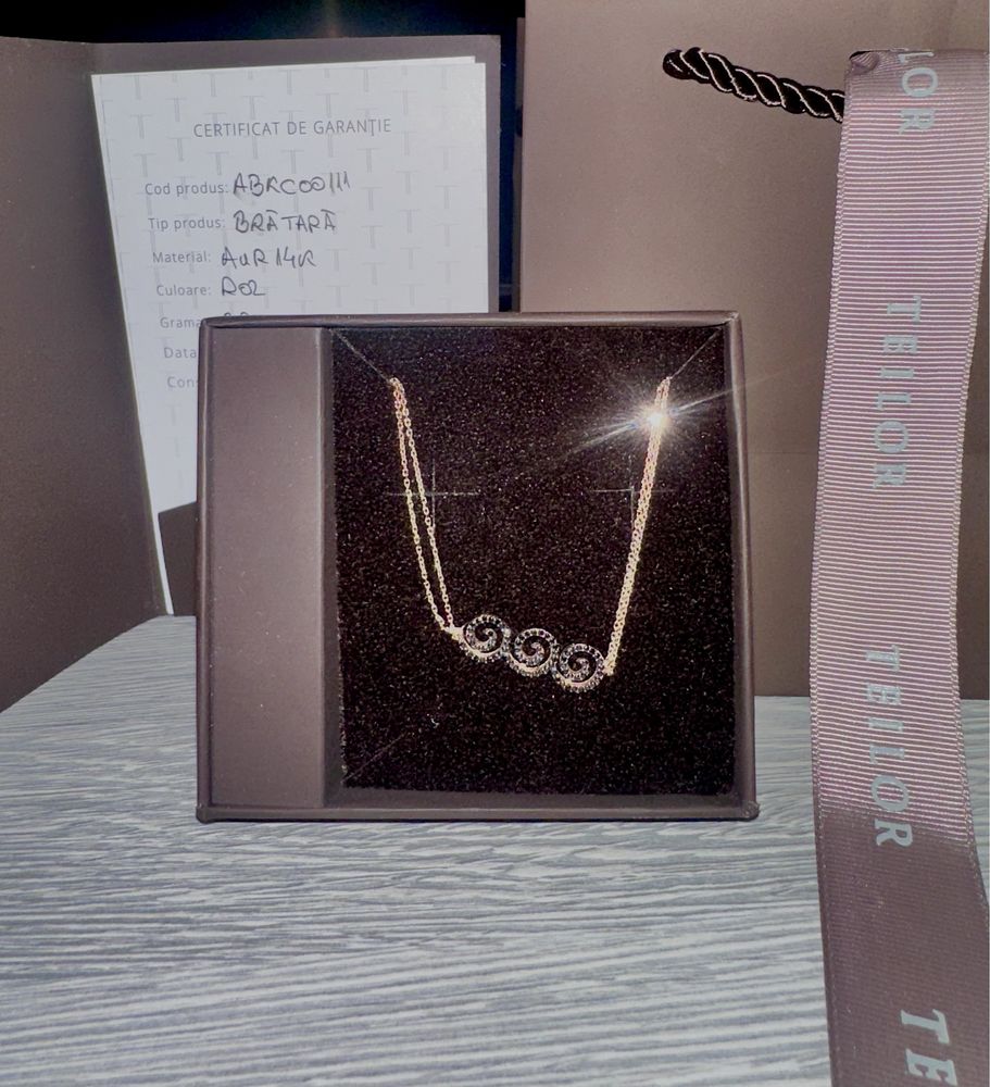 Bratara Teilor aur roz 14k