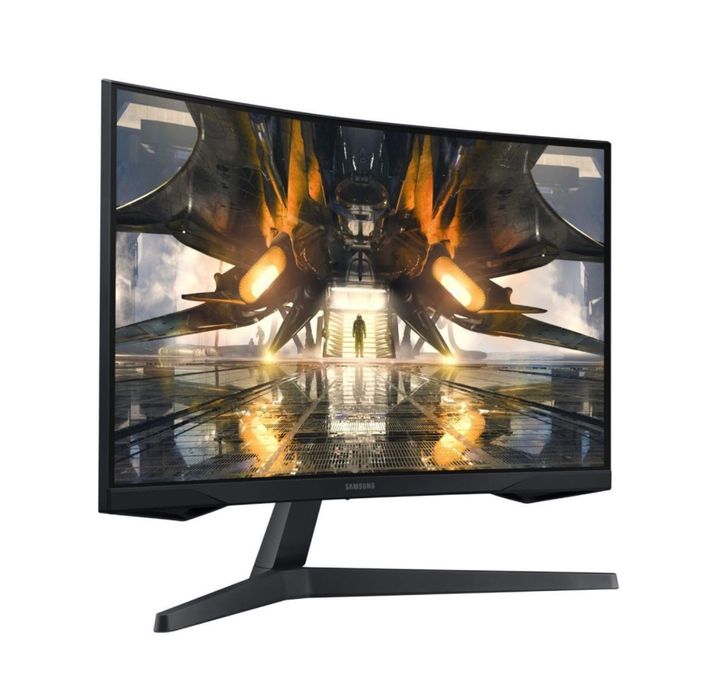 Гейминг монитор Samsung - Odyssey G55A, 27'', 165Hz, 1ms, Curved