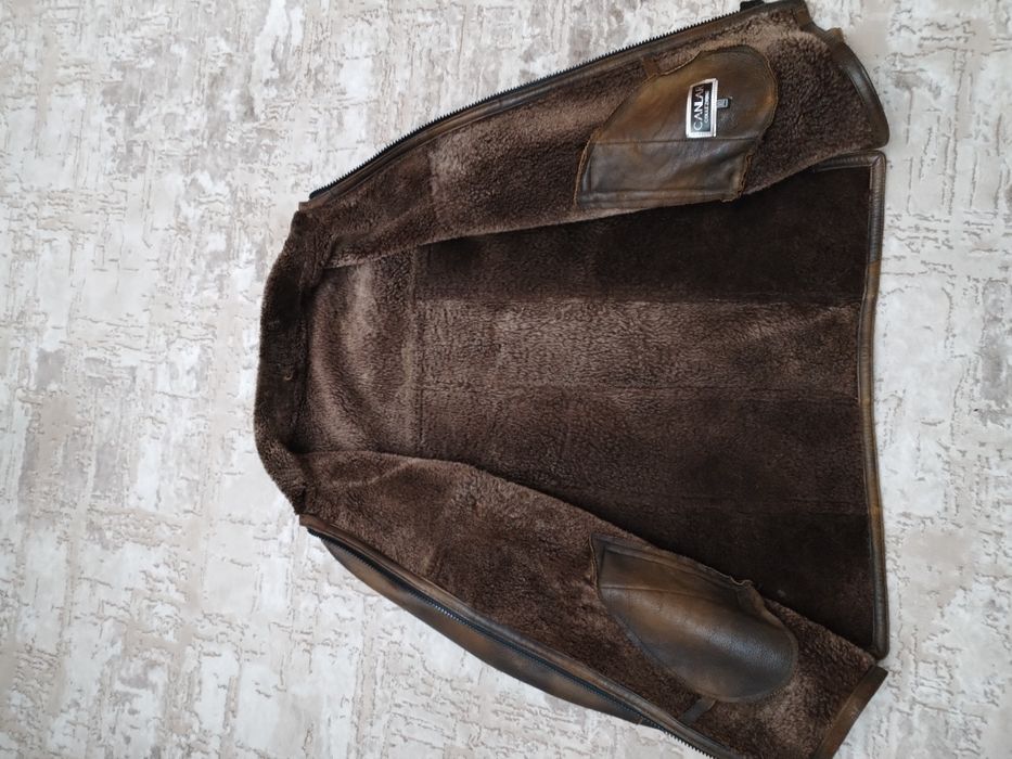 Jachetă cojoc piele și blană naturală