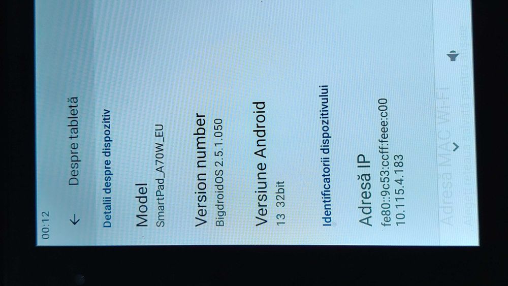 Tableta  10,1 inch SmartPad A70W_EU,cu android 13