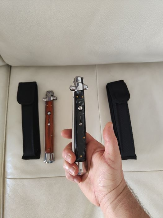 Briceag Stiletto, cuțit Italian 34cm / preț pe bucata negru sau maro