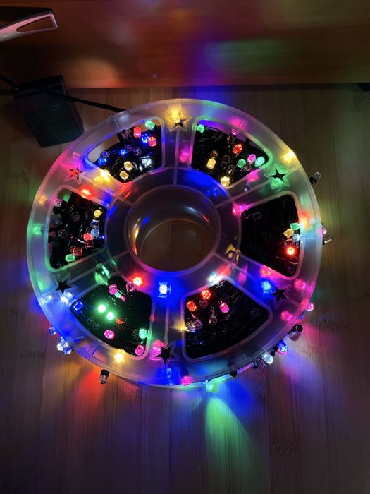 Instalatie lumini decorative 100m cu 500 leduri diamant multicolore