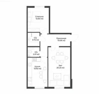 ЖК Династия Golden House Паркентский Рынок под ключ 2-комнатная 66 м2