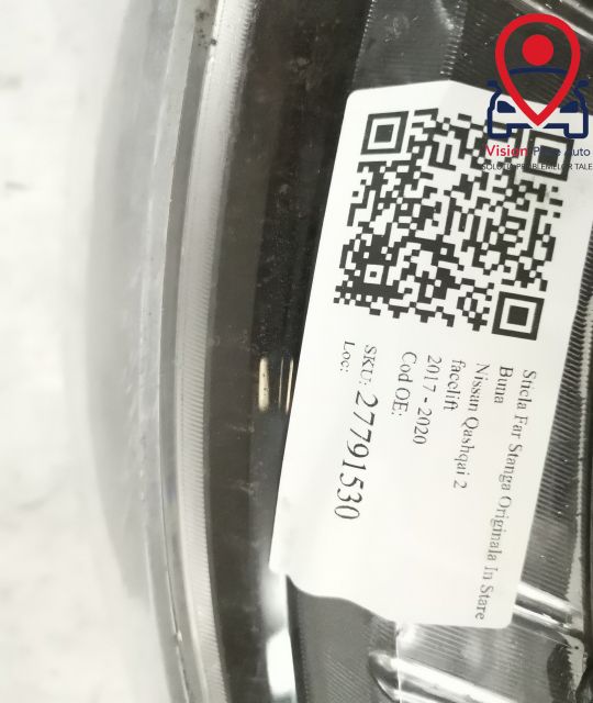Оригинално ляво фарове стъкло в добро състояние Нисан Кашкай / Nissan