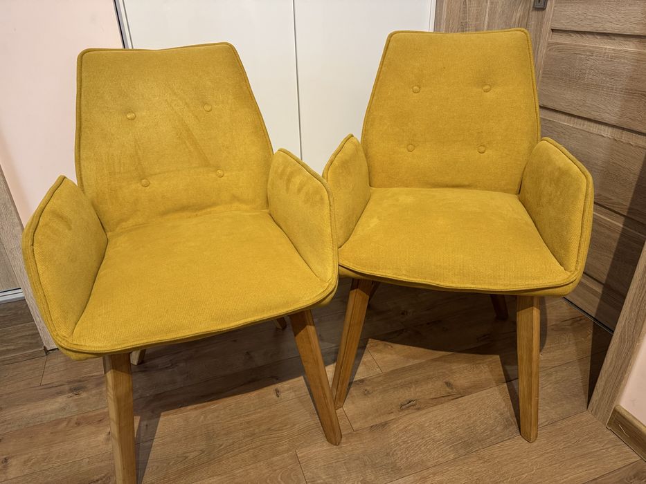 Жълти трапезни столове 2 броя