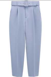 Pantaloni Zara cu talie înaltă și curea