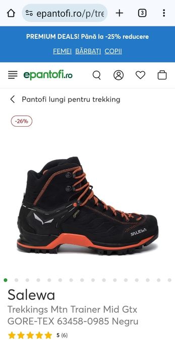 Ghete trekking SALEWA MTN Trainer Mid Gtx gtx marimea 42
