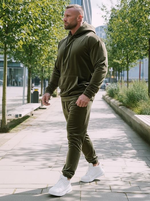 Trening Catifea Essential Kaki